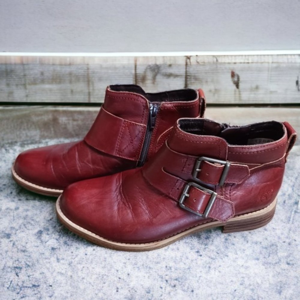 Timberland Earthkeeper Savin Hill Double Buckle Ankle Boots  Size 6.5